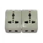 EZVISION MULTI PLUG SMART GREY, PACK OF 2