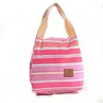 XEEKART Lunch Bag Portable Insulated Travel Tiffin Bag Thermal Insulated Cooler Waterproof Lunch Bag (Pink, 5.5 inch)