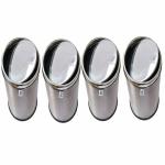 UPEN Stainless Steel Swing Type Dustbin With Swing Lid Pack Of 4 / Paper Bin / Trash Can For Home , Kitchen , Office ( 8 X 12 Inch Each , 7 Liters Each )