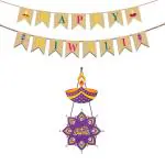 Festiko Multicolor Cardboard Diwali Theme Party Decoration Supply, Diwali Themes Party Favors (Set Of 1)