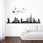 Rawpockets Burj Khalifa Dubai Skyline With The Beautiful Flight Quote Decor For Home Self Adhesive Sticker