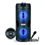 Royal Mobisol Party Speaker PS44 | Ultimate Karaoke Mic | for Gatherings & Celebrations Occasions | Up to 20 m Connectivity Range | Rich Sound | High Bass | RGB Lights | Compatible with all Android and iOS Devices
