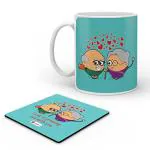 Indibni Love Is Growing Old With You Mug And Coaster 2