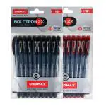 UNOMAX Boldtron 2X 1.0mm Ball Point Pens - Pack of 30 (10 Blue, 10 Black & 10 Red) | Fast-Flowing Ink, Pocket-Friendly, Budget-Friendly, Ideal for Daily Use and Fine Handwriting