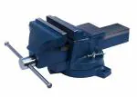 GIZMO Cast Iron 100MM Bench Vice with Swivel Base (Blue, 4 Inches)