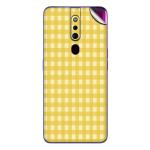 GADGETSWRAP Printed Vinyl Skin Sticker for Oppo F11 Pro - Yellow check