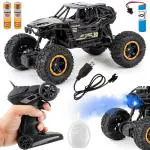 Zest 4 Toyz Remote Control Rock Crawler Water Mist Spray High Speed RC Car Toy Boys USB Rechargable