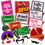Party Propz Wedding Photobooth Props Set -17 Pcs