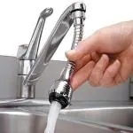 BATHFAX 360 Instant Hands Free Faucet Swivel Spray Sink Hose Spray Nozzle Cock Flexible Sprayer Water Extender Aerator Foam BATHFAX Faucet Nozzle Stainless Steel Jet Saver Tap Filter Basin Mixer Turbo Flex-60