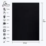 EYUVAA LABEL Lycra Wrinkle Resistant Black Screen Photography Background Cloth for Photoshoot Portrait Video Shooting (8x12 ft) (Black)