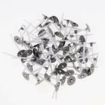 DEEPSEA Home Made Candle Wick 2inch (200PCs) with Metal Sustainer Tabs | Low Smoke Pre-Waxed for Candle Making |Homemade DIY Candle Making Decorating Art|
