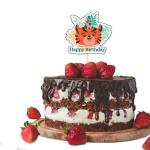 Festiko Tiger Theme Happy Birthday Cake Topper