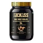 Kickass 100% Whey Protein Isolate High-Quality, Irish Cream With Digestive enzyme and Immunity boosters, No Banned Substance, GMO-Free, Gluten-Free, 1Kg