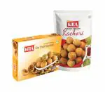 KMA Kachori Mix Combo | KMA Dry Kachori 250g | KMA Dry Fruit Kachori 300g | Jamnagar's Famous Kachori | Sweet & Spicy Indian Snacks