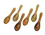 Arman Spoons Brown Teak Wood Masala Spoon Set (Pack Of 6)