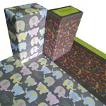 eVincE Elephants & Dogs, 2 Pattern Gift Wrapping Papers | 5 x 2 Rolls | 10 Fact filled Gifts Wraps