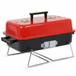 Flexer Charcoal Barbeque Grill With Lid Portable BBQ Grill Set For Home (Red-color)