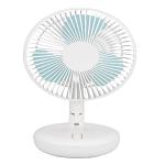 CRAFTIFY USB Rechargeable Oscillating Base LED Light Wall-Mounted 5 Star 140 mm Silent Operation 3 Blade (White) pack of 1