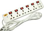 Sanhan ELECTRIC BOARD POWER STRIP MULTI PLUG 7 socket 6 switch best quality 7 Socket Extension Boards (White, 3.5 m)