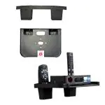 LAZYwindow Black Pvc Set Top Box Stand With 2 Remote Holder (Screws Included)