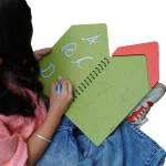 The Funny Mind Wood Hut Shape A To Z Capital Cursive Letters Reusable Chalk Book For Preschool, Beginners