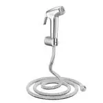 ESSE 18 Health Faucet for Bathroom | Health Faucet with Flexible Chain Tube & Hook | Jet Spray | Hand held Bidet Spray for Toilet (SS-202 Grade Chain Tube 1.5 Meter)