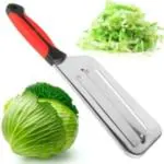 BREAZBELL Cabbage Chopper Shredder, Cabbage Cutter Knife Kitchen Slicer Sauerkraut Cutter Coleslaw Grater, Sharp Stainless Steel Blades, Black & Red Handle-1PC