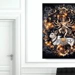 Surmul Multicolor Sunboard Medium Natraj Shiv Gods Religious Wall Poster