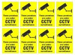 Craft Qila Set of 8 - Safety & Warning Sign Board CCTV Security Camera