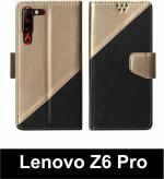Sbms Lenovo Z6 Pro Black Artificial Leather Shock Proof Flip Cover