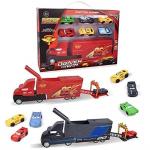 G.FIDEL Set of 7 Pixar Cars 3 Lightning McQueen Jackson Storm Mack Uncle Truck 1:55 Alloy Toy Truck Cars Best Toy Gift for Kids- Pack of 7, Multicolor
