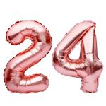 Party Midlinkerz Plastic 16 inch Rose Gold Birthday and Anniversary Foil Number Helium Balloons