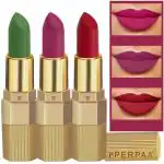 Perpaa Matte Rust Brown, Matte Magenta, Natural Pink Lipstick (Pack Of 3)