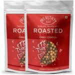 Healthy Treat Roasted Chana - Chili Chatka Combo 400 gm (Pack of 2, 200 gm Each) | Gluten Free, Vegan