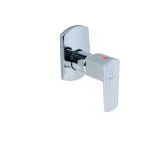 JAQUAR Fusion Series Wall Mounted Exposed Part Kit of Concealed Stop Cock & Flush Cock/Valve (Chrome) | Center Lever, Brass Body, with Adjustable Wall Flange | FUS-CHR-29083K