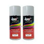 APARSPRAY Automotive Spray Paint Storm White (RC Colour Name) Compatible for NSN. GT-R and Magnite Cars-225 ml (Pack of 2-Pcs)