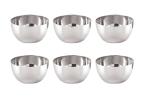 NEELAM Stainless Steel 6.5 22G Rasmalai, 300 ml, Silver, Set of 6 Stainless Steel Vegetable Bowl (Silver, Pack of 6)