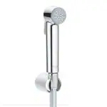 GROHE TEMPESTA-F Series HEALTH FAUCET / TOILET GUN ( Chrome ) | PVC Pipe, Wall Hook Included, ABS Body | Toilet Spray Gun / Health Faucet Set with Pipe/ Hose and Wall Hook | 27513001