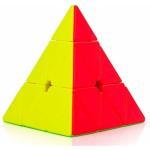 WORLD WIDE WISHES Pyramid Cube Super Speed Sticker-Less Triangle Puzzle Cube 