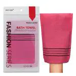 WBC WORLDBEAUTYCARE Body Scrubber Exfoliator Mitt for Use at Shower or Bath - Korean Towel | Italy Towel | Exfoliating Gloves - Body Scrubber for Bathing - Strawberry Skin Solution Korean Towel (Pink) Pack of 2