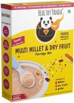 Healthy Panda - Millet Cereal Mix with Dryfruits Powder (400 g)- Baby cereal/ Sprouted Sathu Mavu/Baby food/ Baby cereal 6 months + (100% Fresh & Natural)