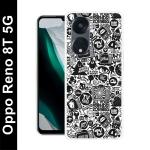 BeauCase Multicolor Silicon Grip Case Mobile Back Cover for Oppo Reno 8T 5G