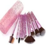 AVTY Makeup Brush Set With Storage Barrel - Pack of 12 (Shiny purple) (Pack of 12)