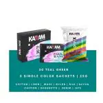 Kadam Pakka Rang Fabric Dye Colour | 25G Pack | Includes Dyfix Color Fixer | Permanent Fabric Dyes For Old Faded Jeans And Clothes (Teal Green) Teal G