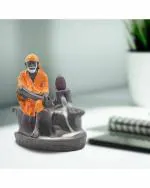 Miss Peach - Multicolor Handicrafted Smoke Saibaba Idol Water Fountain Backflow Incense Burner With 10 Smoke Backflow Incense Cone In Incense Sticks For Home , Diwali Gift, Best Gift for Diwali Decor, Diwali Decoration