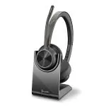 Poly by Plantronics Black Voyager 4320 UC Wireless Bluetooth Headset With Mic Plus Charge Stand