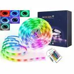 Desidiya 5 Meter 300 Led 5050 RGB Led Strip with Adapter/ Connector/ Driver , False Ceiling with 2A Adapter,16 Multicolur (RGB Led Strip Pack of 1) Copper
