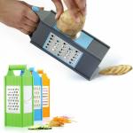 DEVCOMM Plastic & Stainless Steel 4 in 1 Multipurpose Vegetable & Fruit Grater Slicer Chipser (Assorted Colour)