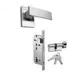 AKS Ashfield Stainless Steel SS304 Rose One Side Key & Knob 60MM Cylinder Mortise Lever Door Handle