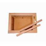 DKON Premium PVC And Wood Material Wicker Basket for Modular Kitchen - (Size : 16.25